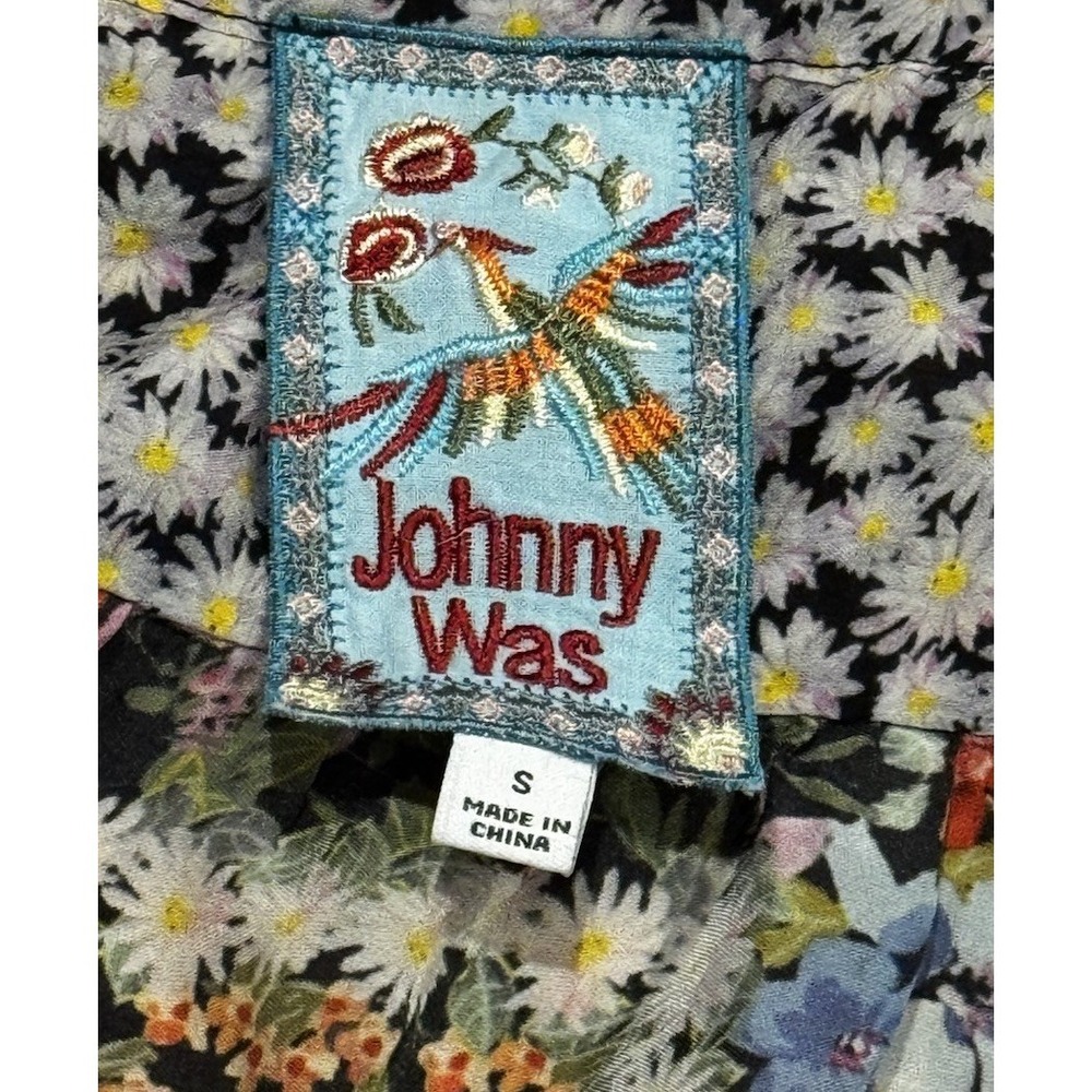 Johnny Was Floral Fawn Top Womens S Multicolor Blouse Boho Chic - Picture 2 of 4